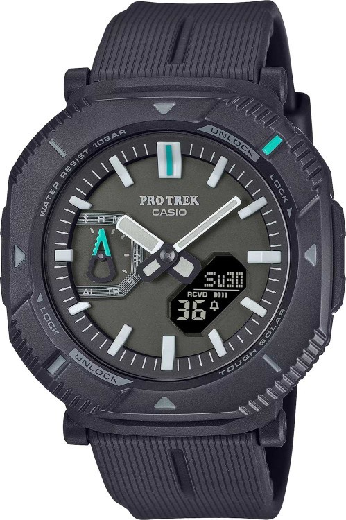 Серый полимерный ремешок Casio 10677113 для часов Casio PRJ-B001-1