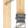Серый кожаный ремешок Orient QUDETNSA, 17/16 мм, стальная пряжка, для часов Orient FDB0A005W