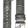 Серый кожаный ремешок Orient QUDETNSA, 17/16 мм, стальная пряжка, для часов Orient FDB0A005W