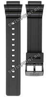 Черный полимерный ремешок Casio 10452255 для часов Casio MRW-S300H-1B, MRW-S300H-1B3, MRW-S300H-1B2, MRW-S300H-4B