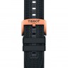 Черный каучуковый ремешок Tissot T603043411 с тканевой накладной, розовая пряжка, для часов Tissot T-Race MotoGP 2019 Chronograph T115.417.37.057.00