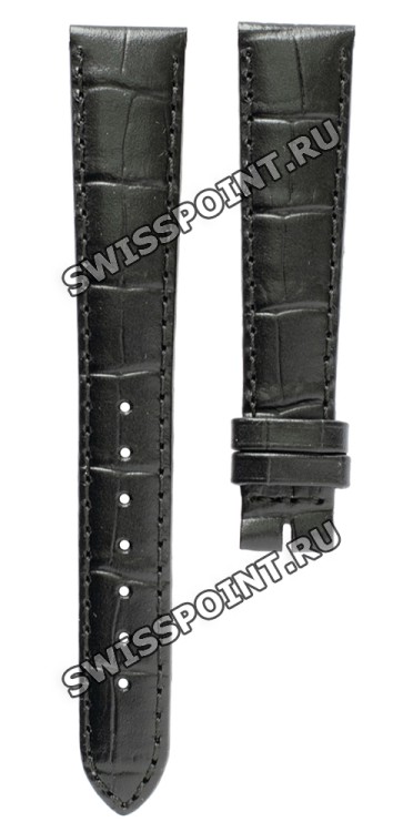 Черный кожаный ремешок Longines L682101022, теленок, 15/12, без замка, для часов Longines DolceVita Classic L4.242.6, L4.243.6, L5.155.0, L5.155.4