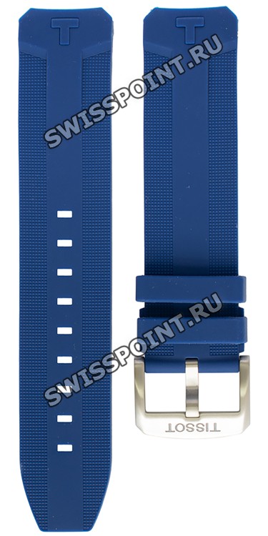 Синий каучуковый ремешок Tissot T603040932, титановая пряжка, для часов Tissot T-Touch Solar T091.420, T110.420