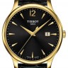 Черный кожаный ремешок Tissot T610037729, теленок, имитация крокодила, 20/18, без замка, для часов Tissot Tradition T063.610, T063610A