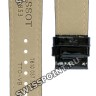 Черный кожаный ремешок Tissot T610037729, теленок, имитация крокодила, 20/18, без замка, для часов Tissot Tradition T063.610, T063610A