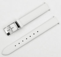 Ремешок белый, теленок, 12/12, стальная пряжка, TISSOT T600013391 LADY T5 EQUI T L830 N, L830N для часов TISSOT