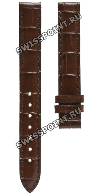 Коричневый кожаный ремешок Tissot T610014598, 12/12, без замка, для часов Tissot Le Locle L134