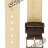 Коричневый кожаный ремешок Orient QUDETSRC, 18/16 мм, розовая пряжка, для часов Orient FDB0B002T