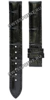 Черный кожаный ремешок Tissot T610035995, теленок, имитация крокодила, 14/14, без замка, для часов Tissot Bridgeport T097.007, T097.010