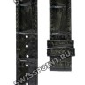 Черный кожаный ремешок Tissot T610035995, теленок, имитация крокодила, 14/14, без замка, для часов Tissot Bridgeport T097.007, T097.010