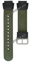 Зеленый текстильный ремешок Casio 10360774 для часов Casio SGW-300HB-3A