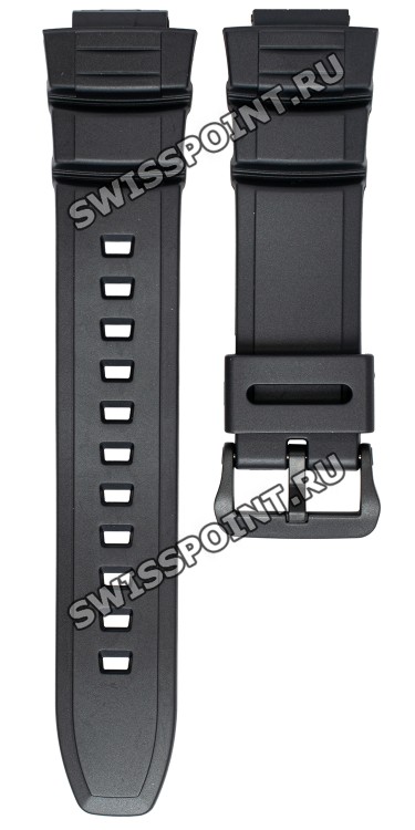 Черный полимерный ремешок Casio 10452435 для часов Casio MCW-100H-1A, MCW-110H-1A