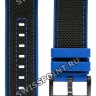 Синий каучуковый ремешок Tissot T603043996 с тканевой накладкой, черная пряжка, для часов Tissot T-Race Thomas Luthi 2019 T115.417.37.057.03