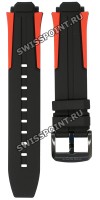 Черный каучуковый ремешок Tissot T603040970, черная пряжка, для часов Tissot T-Race Cycling T111.417.27.441.00, T111.417.37.441.01, T111.417.37.441.08