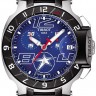 Синий силиконовый ремешок Tissot T610035696 без замка, для часов Tissot T-Race Nicky Hayden 2014 Limited Edition T048.417.27.047.00, T048.427