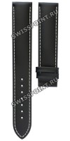 Черный кожаный ремешок Tissot T610031786, удлиненный, 19/18 XL, теленок, белая прострочка, без замка, для часов Tissot PRS 200 T067.417