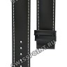 Черный кожаный ремешок Tissot T610031786, удлиненный, 19/18 XL, теленок, белая прострочка, без замка, для часов Tissot PRS 200 T067.417