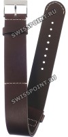 Коричневый кожаный ремешок Tissot T600038136, теленок, 19/19, стальная пряжка, NATO, для часов Tissot Heritage T104.405, T104405A
