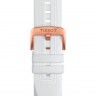Белый силиконовый ремешок Tissot T603044281, розовая пряжка, для часов Tissot T-Race Chronograph T115.417.27.011.01