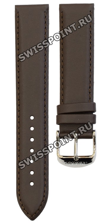 Коричневый кожаный ремешок Tissot T600027529, теленок, 19/18, стальная пряжка, для часов Tissot Classic Dream T033.410.26.011.00, T033.423