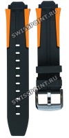 Черный каучуковый ремешок Tissot T603042127, черная пряжка, для часов Tissot T-Race Cycling T111.417