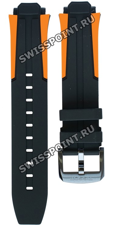 Черный каучуковый ремешок Tissot T603042127, черная пряжка, для часов Tissot T-Race Cycling T111.417