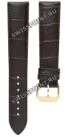 Коричневый кожаный ремешок Certina C600015906, удлиненный, 21/18 XL, теленок, желтая пряжка, для часов Certina DS Caimano C017.410