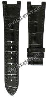 Черный кожаный ремешок Balmain B1731845, 20/16, с вырезом, без замка, для часов Balmain 4070, 4071, 4075