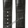 Черный кожаный ремешок Omega O98000349 из кожи аллигатора, 21/18, длина 105/100, без замка, для часов Omega 311.33.44.32.01.001, 311.33.44.51.01.001, 311.63.44.51.01.001, 321.13.44.50.01.001, 321.13.44.50.02.001 Speedmaster Moonwatch 44.25 мм