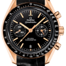 Черный кожаный ремешок Omega O98000349 из кожи аллигатора, 21/18, длина 105/100, без замка, для часов Omega 311.33.44.32.01.001, 311.33.44.51.01.001, 311.63.44.51.01.001, 321.13.44.50.01.001, 321.13.44.50.02.001 Speedmaster Moonwatch 44.25 мм