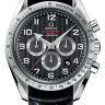 Черный кожаный ремешок Omega O98000349 из кожи аллигатора, 21/18, длина 105/100, без замка, для часов Omega 311.33.44.32.01.001, 311.33.44.51.01.001, 311.63.44.51.01.001, 321.13.44.50.01.001, 321.13.44.50.02.001 Speedmaster Moonwatch 44.25 мм
