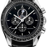 Черный кожаный ремешок Omega O98000349 из кожи аллигатора, 21/18, длина 105/100, без замка, для часов Omega 311.33.44.32.01.001, 311.33.44.51.01.001, 311.63.44.51.01.001, 321.13.44.50.01.001, 321.13.44.50.02.001 Speedmaster Moonwatch 44.25 мм
