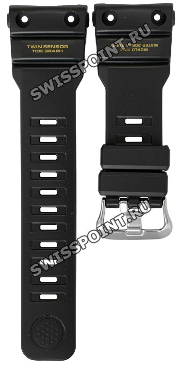 Черный полимерный ремешок Casio 10635868 для часов Casio GN-1000GB-1A