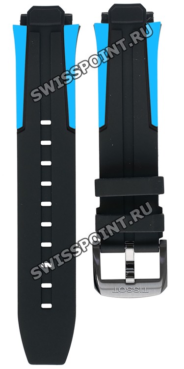 Черный каучуковый ремешок Tissot T603042128, черная пряжка, для часов Tissot T-Race Cycling T111.417