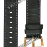 Черный кожаный ремешок Orient QUDEWERB, с вырезом, 22/20 мм, розовая пряжка, для часов Orient FDB0C006V