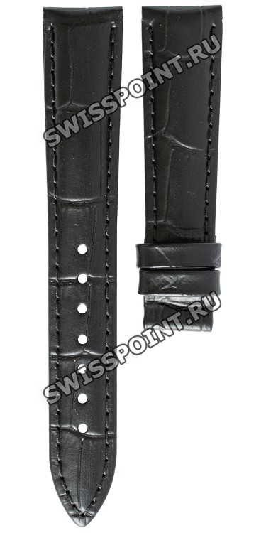 Черный кожаный ремешок Certina C610019066, 16/14, без замка, для часов Certina C033.207.16.051.00, C033.207.16.053.00, C028.310.16.056.00