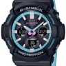 Черно-голубой полимерный ремешок Casio 10553501 для часов Casio GA-110PC-1A, GA-700PC-1A, GAS-100PC-1A, GAW-100PC-1A