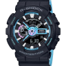 Черно-голубой полимерный ремешок Casio 10553501 для часов Casio GA-110PC-1A, GA-700PC-1A, GAS-100PC-1A, GAW-100PC-1A