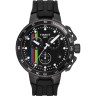 Черный каучуковый ремешок Tissot T603042129, черная пряжка, для часов Tissot T-Race Cycling T111.417
