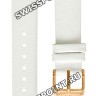 Белый кожаный ремешок Orient QUDEJD0W, 17/16 мм, розовая пряжка, для часов Orient FQC0E002W