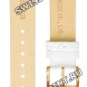 Белый кожаный ремешок Orient QUDEJD0W, 17/16 мм, розовая пряжка, для часов Orient FQC0E002W