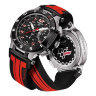 Черный/красный силиконовый ремешок Tissot T610034889, без замка, для часов Tissot MotoGP 2014 T048.417, T048.427