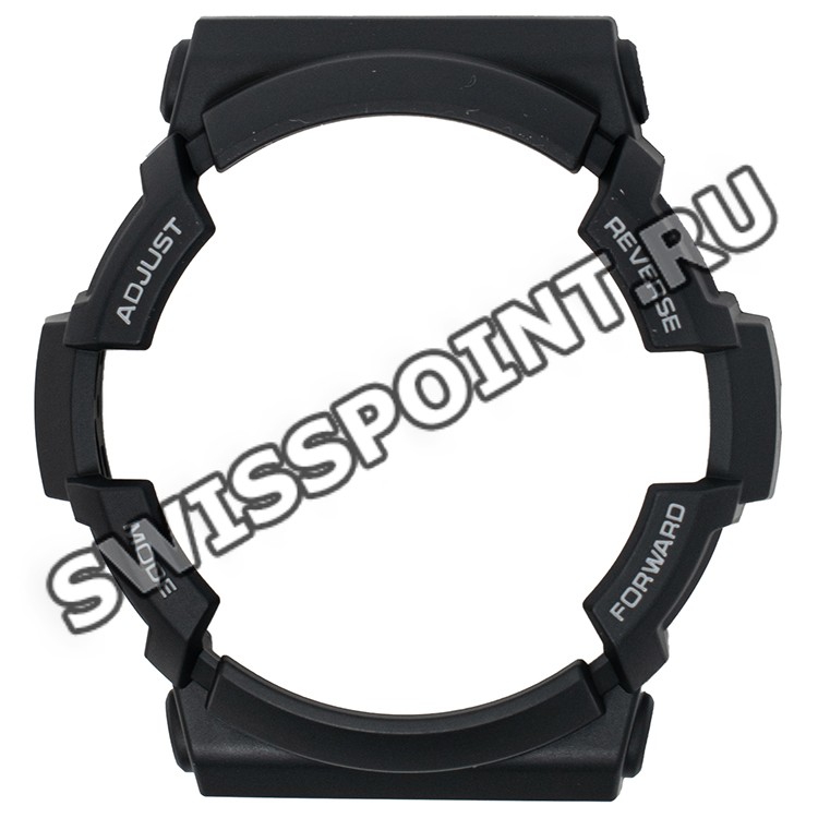 Черный рант корпуса часов Casio 10400958 для часов Casio GA-200-1A, GAS-100-1A, GAS-100B-1A2, GAS-100G-1A, GAW-100-1A, GAW-100B-1A2, GAW-100G-1A