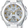 Белый полимерный ремешок Casio 10553505 для часов Casio MSG-400G-7A, MSG-W100-7A, MSG-W100-7A2, MSG-W100G-7A