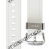 Белый полимерный ремешок Casio 10553505 для часов Casio MSG-400G-7A, MSG-W100-7A, MSG-W100-7A2, MSG-W100G-7A