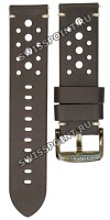 Коричневый кожаный ремешок Tissot T600048064 / T610046778, 22/22, перфорированный, стальная пряжка, для часов Tissot T116.617.36.057.02
