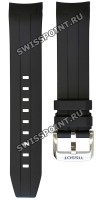 Черный каучуковый ремешок Tissot T603042424, 21/20, стальная пряжка, для часов Tissot Seastar 1000 T120.407.17.041.00