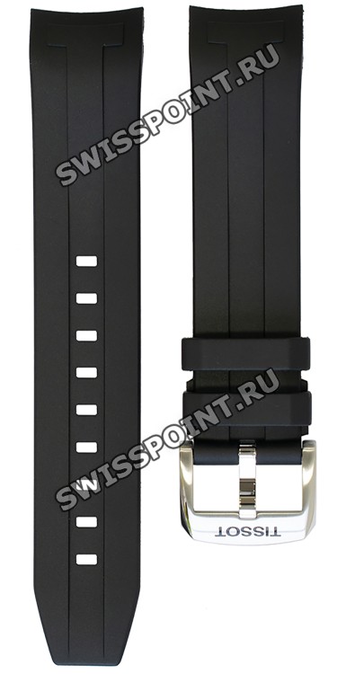 Черный каучуковый ремешок Tissot T603042424, 21/20, стальная пряжка, для часов Tissot Seastar 1000 T120.407.17.041.00