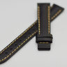 Ремешок TISSOT T610017105 черный, теленок, 14/12, белая прострочка, без замка, PRC 100 (P830) для часов TISSOT