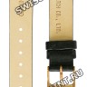 Черный кожаный/сатиновый ремешок Orient QVDENRRB, 16/14 мм, розовая пряжка, для часов Orient FQCBG001B